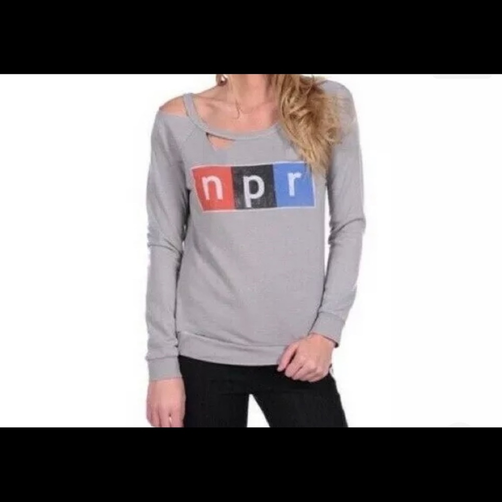 NPR deconstructed sweatshirt . Super cool !!